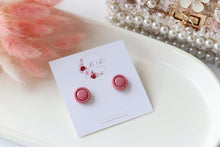 Load image into Gallery viewer, Round Studs Pink Earrings