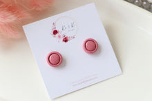 Load image into Gallery viewer, Round Studs Pink Earrings