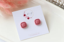 Load image into Gallery viewer, Round Studs Pink Earrings