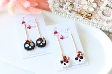 Load image into Gallery viewer, Floral Tiny Skull Polymer Clay Earrings – Mini Gothic Floral Earrings | Handmade Spooky Cute Jewelry | KeandKi Designs (White)