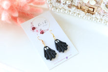 Load image into Gallery viewer, Simple Ghost Polymer Clay Earrings – Handmade Halloween Earrings | Spooky Cute Jewelry | KeandKi Designs (Black Ghost)