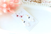 Load image into Gallery viewer, Simple Ghost Polymer Clay Earrings – Handmade Halloween Earrings | Spooky Cute Jewelry | KeandKi Designs (Black Ghost)