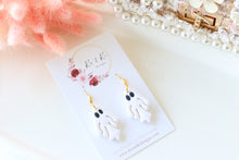 Load image into Gallery viewer, Simple Ghost Polymer Clay Earrings – Handmade Halloween Earrings | Spooky Cute Jewelry | KeandKi Designs (Black Ghost)