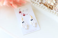 Load image into Gallery viewer, Simple Ghost Polymer Clay Earrings – Handmade Halloween Earrings | Spooky Cute Jewelry | KeandKi Designs (Black Ghost)