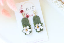 Load image into Gallery viewer, Handmade Floral Earrings – Dangle Earrings for Women