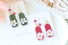 Load image into Gallery viewer, Handmade Floral Earrings – Dangle Earrings for Women