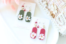 Load image into Gallery viewer, Handmade Floral Earrings – Dangle Earrings for Women