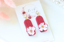Load image into Gallery viewer, Handmade Floral Earrings – Dangle Earrings for Women