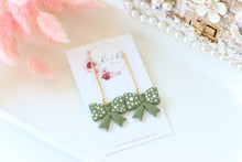 Load image into Gallery viewer, Dotted Bow Dangle Earrings – Handmade Cute Statement Earrings for Women