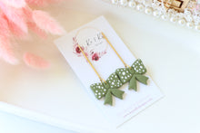 Load image into Gallery viewer, Dotted Bow Dangle Earrings – Handmade Cute Statement Earrings for Women