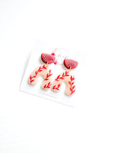 Load image into Gallery viewer, Red Flower Flash Earrings