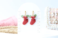 Load image into Gallery viewer, Stocking Holly Berry Earrings