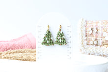 Load image into Gallery viewer, Leafy Christmas Earrings