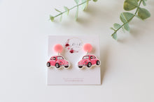 Load image into Gallery viewer, Pink Car Earrings