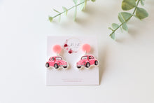 Load image into Gallery viewer, Pink Car Earrings
