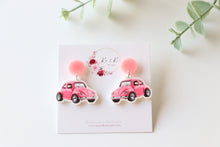 Load image into Gallery viewer, Pink Car Earrings