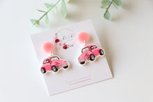 Load image into Gallery viewer, Pink Car Earrings