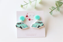 Load image into Gallery viewer, Blue Car Earrings
