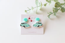 Load image into Gallery viewer, Blue Car Earrings