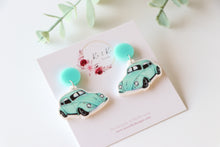 Load image into Gallery viewer, Blue Car Earrings