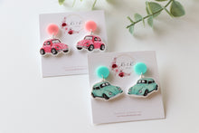 Load image into Gallery viewer, Blue Car Earrings