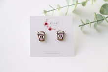 Load image into Gallery viewer, Coffee Cup Stud Earrings