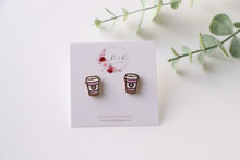 Load image into Gallery viewer, Coffee Cup Stud Earrings