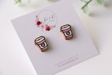 Load image into Gallery viewer, Coffee Cup Stud Earrings