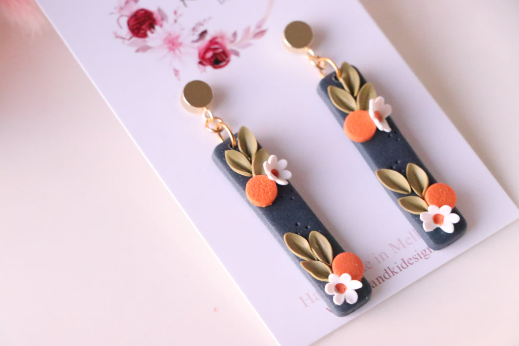 Orange Slice Earrings Style 3
