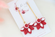 Load image into Gallery viewer, Coffee Cup Christmas Earrings – Handmade Festive Dangle Earrings for Women
