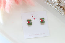 Load image into Gallery viewer, Coffee Cup Christmas Earrings – Handmade Festive Dangle Earrings for Women

