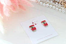 Load image into Gallery viewer, Coffee Cup Christmas Earrings – Handmade Festive Dangle Earrings for Women
