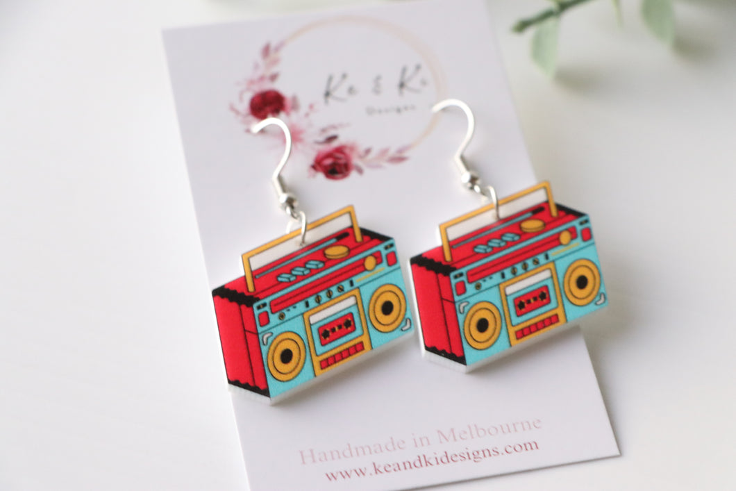 Tape Recorder Earrings