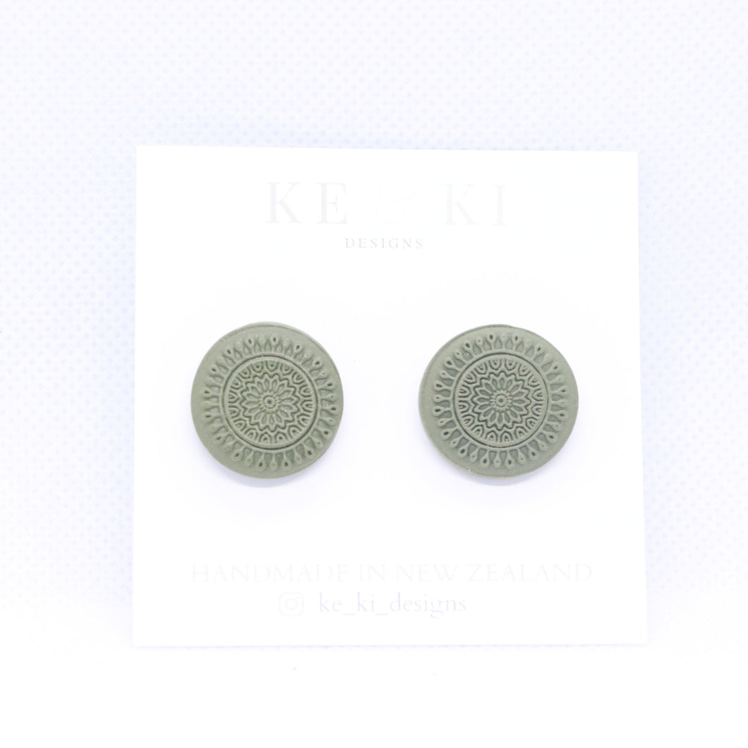 Mandala Circle Stud
